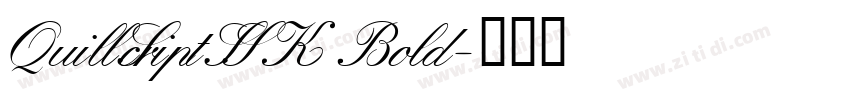QuillScriptSSK Bold字体转换